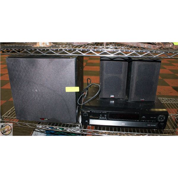 POLK AUDIO SUB, PSB BOOK SHELF SPEAKERS