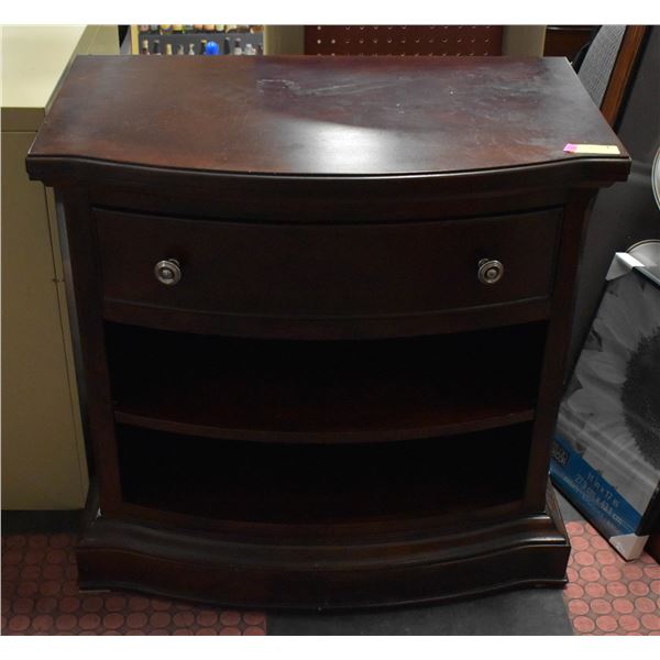 SOLID WOOD CURVED FRONT NIGHTSTAND 31" X 18" X 31"