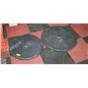 Image 1 : PAIR OF HEAVY WEIGHTED ROUND TABLE BASES