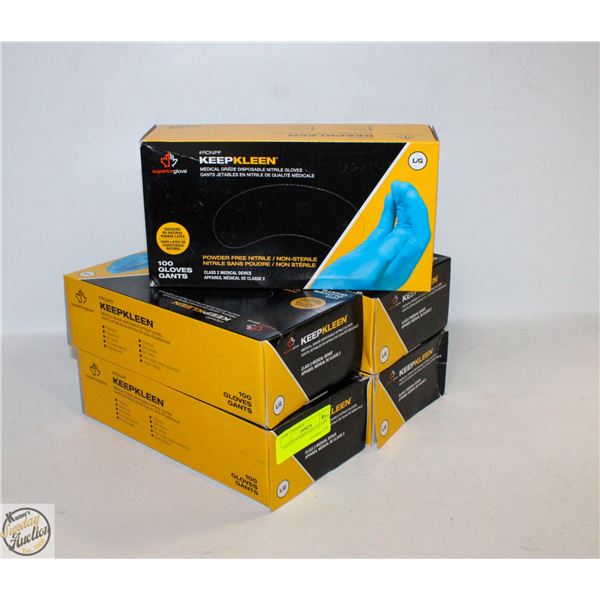 4 BOXES OF DISPOSABLE GLOVES