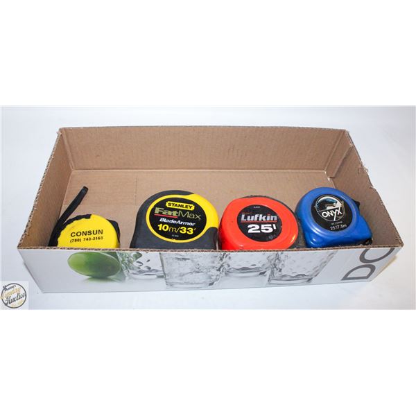 BOX W/ 4 MEASURING TAPES