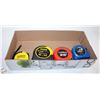 Image 1 : BOX W/ 4 MEASURING TAPES