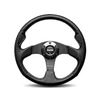 Image 1 : NEW MOMO JET35BK08 JET BLACK 350MM STEERING WHEEL
