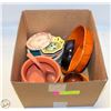 Image 1 : ESTATE ASSORTED TERRA COTTA CLAY DISHES