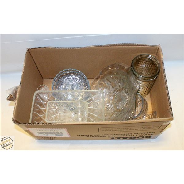 ESTATE LOT OF BUBBLE GLASS DISHES