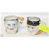Image 1 : 2 OCCUPIED JAPAN SMALL COLONIAL MAN & WOMAN MUGS