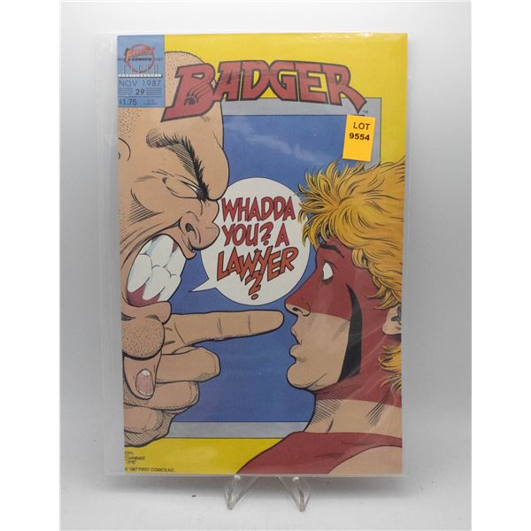 1987 FIRST COMICS THE BADGER #29