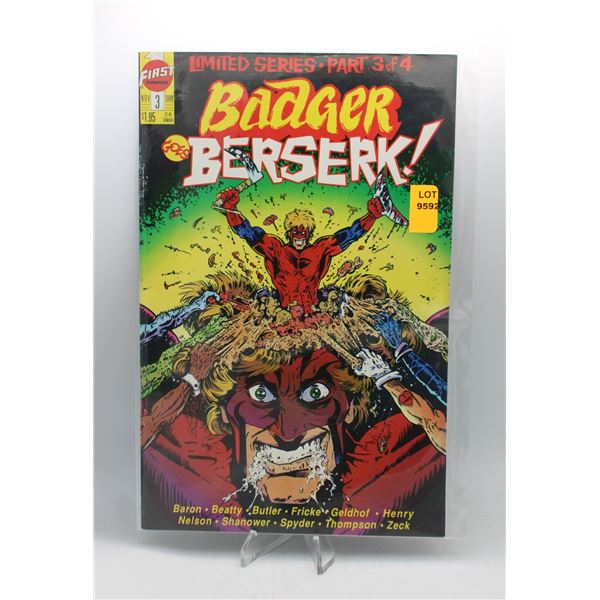 1989 FIRST COMICS THE BADGER GOES BERSERK #3