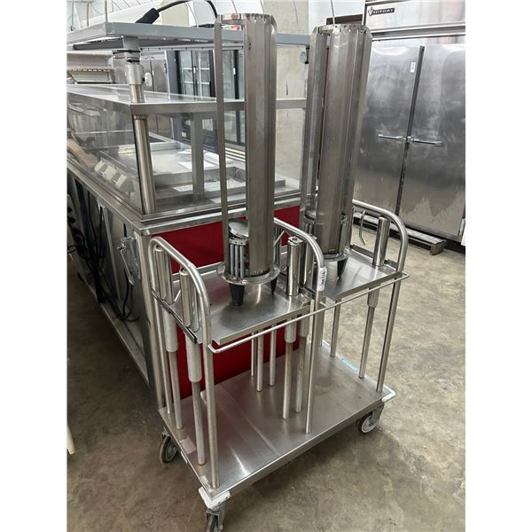 Tray Loadrader Cart w/2 Cup Rators