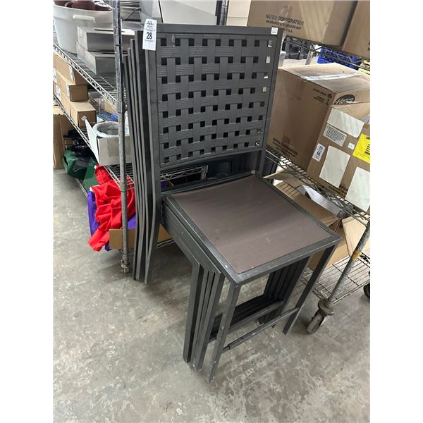 Alum. Mesh Seat Patio Stools - 6