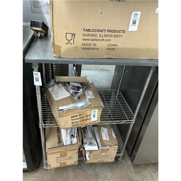 Rolling 18" Wire Rack  w/Worktop