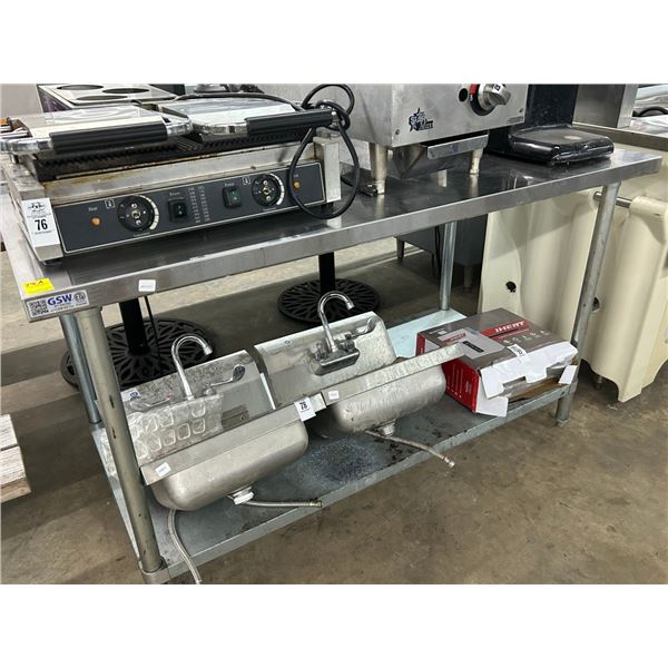 SS  5' Table w/Lip and Undershelf