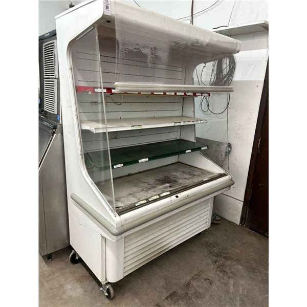 Hussmann 4' Rolling Ref Open Face Merchandiser