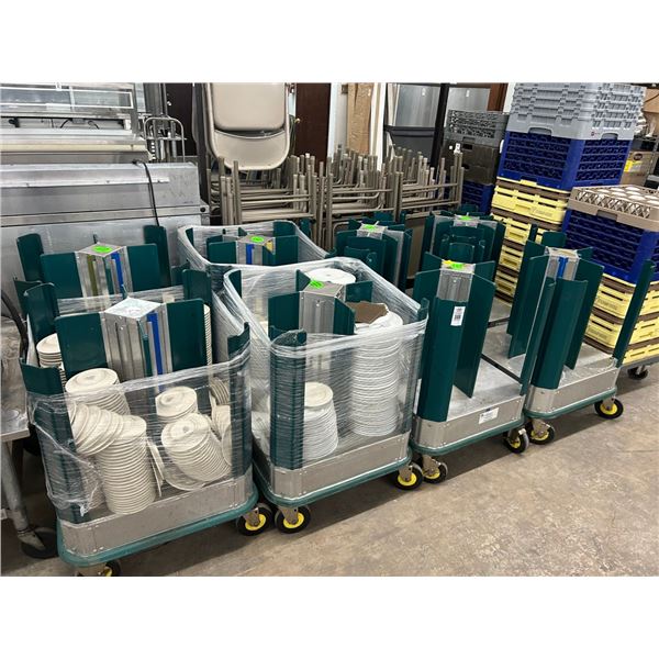 8-Crestcore Dish Cart w/Some Dishes - 8 X $