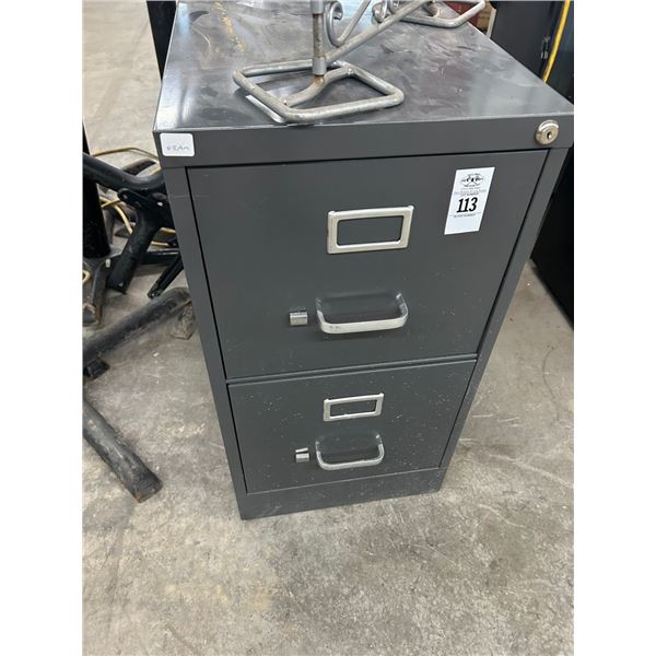 Grey 2 Drawer Standard File Cabinet