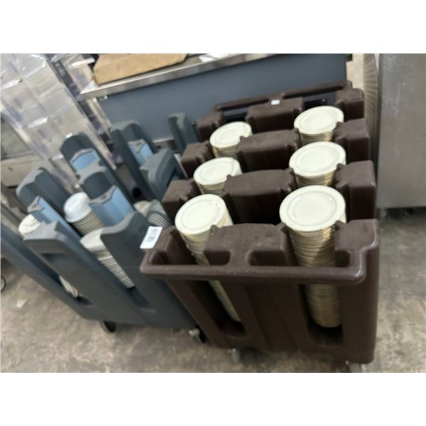 Cambro Dish Carts 2 w/Asst. Dishes