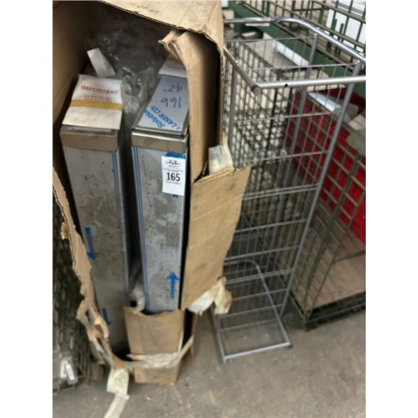 New SS  42"  Locking Units 2, Small Wire Shelf