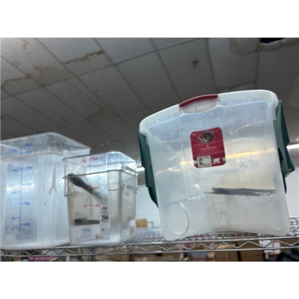 Measuring Bins 3, Lidded Tote w/Whip/Supplies