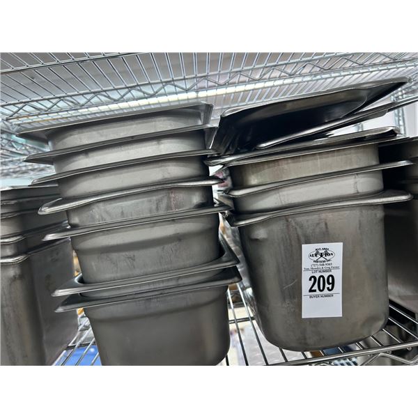 10-Asst. Size, Third Size Insert Pans - 10 X $