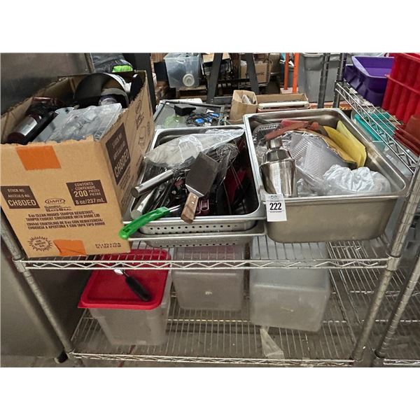 Insert Pans, Utensils, Measuring Bins - Bottom 2 Shelves