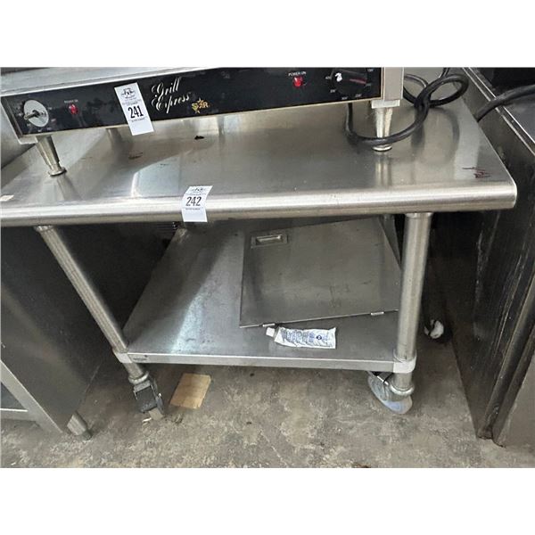 SS  2'  X  3' Rolling Equip Stand w/Undershelf