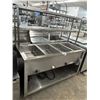Image 1 : SS  5'  4 Comp Electric Steam Table w/Double Overshelf