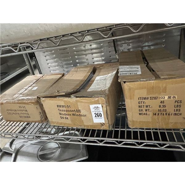 Fruit Bowls, Teaspoons, Dinner Knives