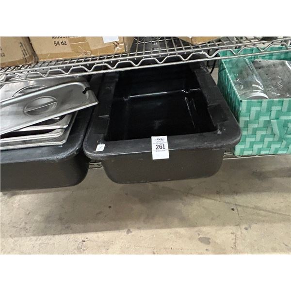 Insulated Bins w/Insert Pans, Basket, Jars