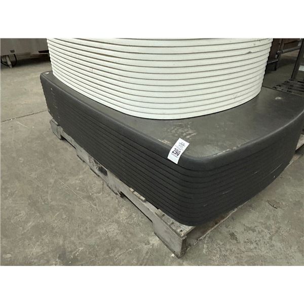 12-White Plastic Patio Table Tops - 12 X $