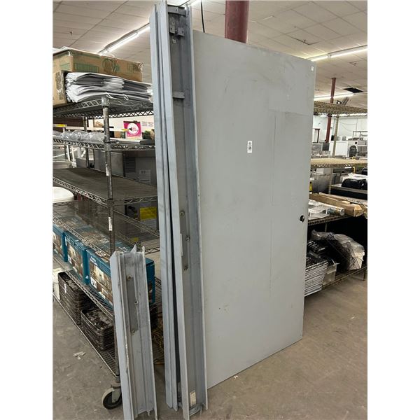 Primer Gray Metal Oversized Door w/Casement