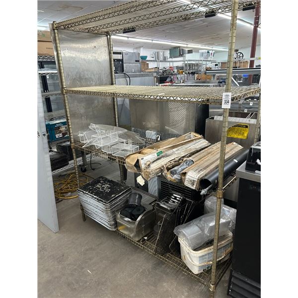 Coated Wire 4 Shelf Storage Rack