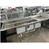 Image 1 : SS  7'  3 Comp Sink w/Drain Levels - New