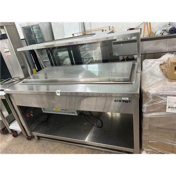 SS  5'  Cold Plate Workstation w/Sneeze Guard Overshelf