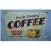 Image 1 : Fresh Brewed Coffee Served Here  retro style advertising sign