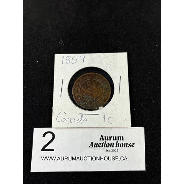 1859 Canada One Cent Coin