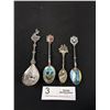 Image 1 : 4 Very Nice Vintage Collectible Silver Plated Souvenir Spoons Great Condition