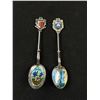Image 4 : 4 Very Nice Vintage Collectible Silver Plated Souvenir Spoons Great Condition