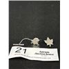 Image 1 : 2  - 925 Sterling Silver Maple Leaf Brooch & Tie Pin - Marked & Tested