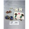 Image 1 : 5 Pairs Of Vintage Clip On Earrings