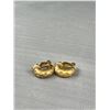 Image 2 : Vintage Signed Swarovski Brushed Gold Tone With Crystals Clip On Earrings