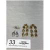 Image 2 : 5 Pairs Of Vintage Geometric Stud Pierced Earring Lot