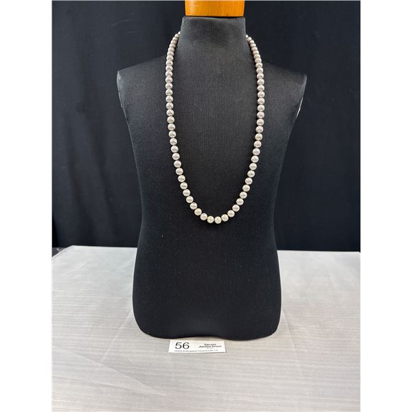 Beautiful Crown Trafari Silver Chain Bead Necklace 1960's?