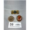 Image 1 : Lot of 3 Vintage Brooches