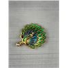 Image 3 : 1960's Signed  Napier Enamel Peacock Runway Statement Brooch 2"