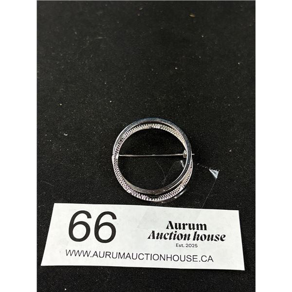 Vintage 925 Sterling Silver MCM Signed Bond Boyd Circle Brooch/Pin -  Marked & Tested