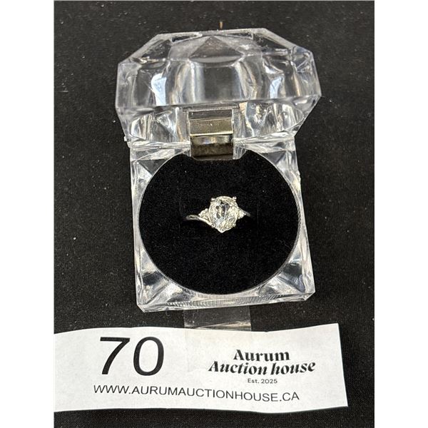 New Genuine Clear Quartz Ring - Adjustable