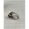 Image 2 : Vintage Genuine Troll Bead Organicaly Shaped 925 Sterling Silver Ring With Real Pearl - Size 7 -