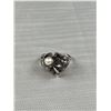 Image 4 : Vintage Genuine Troll Bead Organicaly Shaped 925 Sterling Silver Ring With Real Pearl - Size 7 -