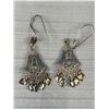 Image 3 : Vintage 925 Sterling Silver Chandalier Heart Dangle Earrings - 2" - 4.2 Grams - Marked & Tested