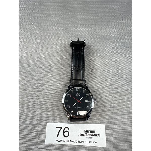 Working Automatic Fechi Watch With Leather Strap